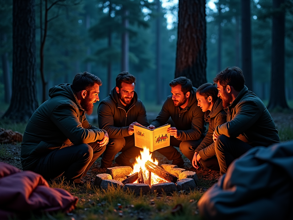 bible de survie utilisée en randonnée en forêt, dans un chalet enneigé, pour le bricolage, autour d'un feu de camp et au jardinage